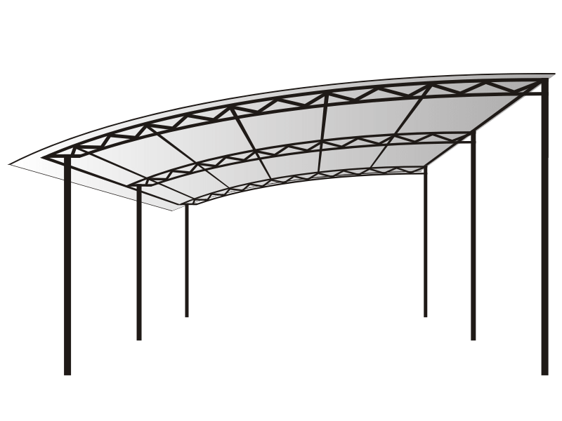 полуарочный навес